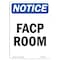Signmission OSHA Notice, 5" Height, FACP Room Sign, 5" X 3.5", Portrait OS-NS-D-35-V-12414 - alternate 1
